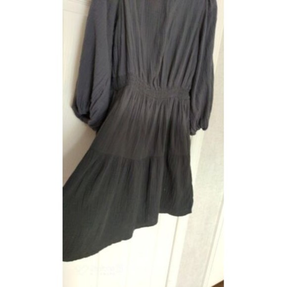 Universal Thread Women's Dress Cotton Large Gray Long Sleeves - Picture 5 of 7